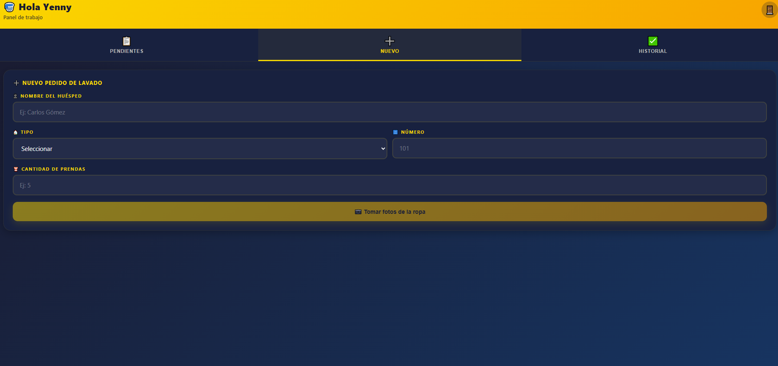 Módulo Módulo de Lavandería